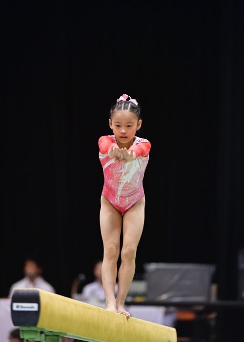 写真２：2019年8月（小学4年）　全日本ジュニア体操競技選手権大会・東西ＡＢCクラス決勝大会
